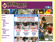 Tablet Screenshot of friendly-pets.com